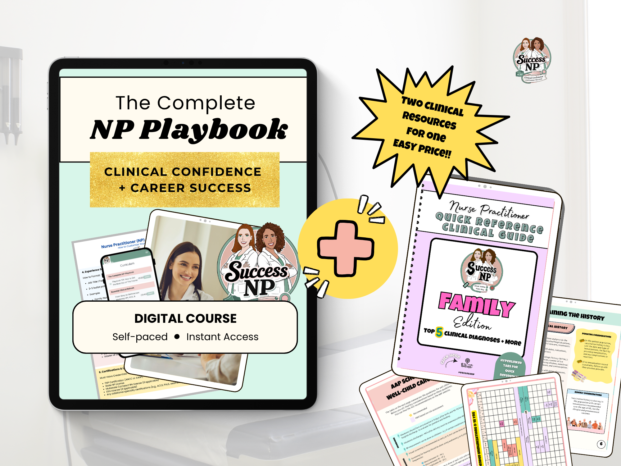 Complete NP Playbook | Clinical Confidence, Career Mastery Course plus Family Primary NP Clinical Guide (Digital Download | PDF)